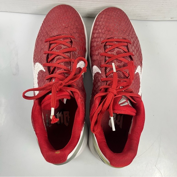 Nike Zoom Kobe 6 TB Varsity Red Silver Men’s Size 11.5 454142-600 - Picture 2 of 9
